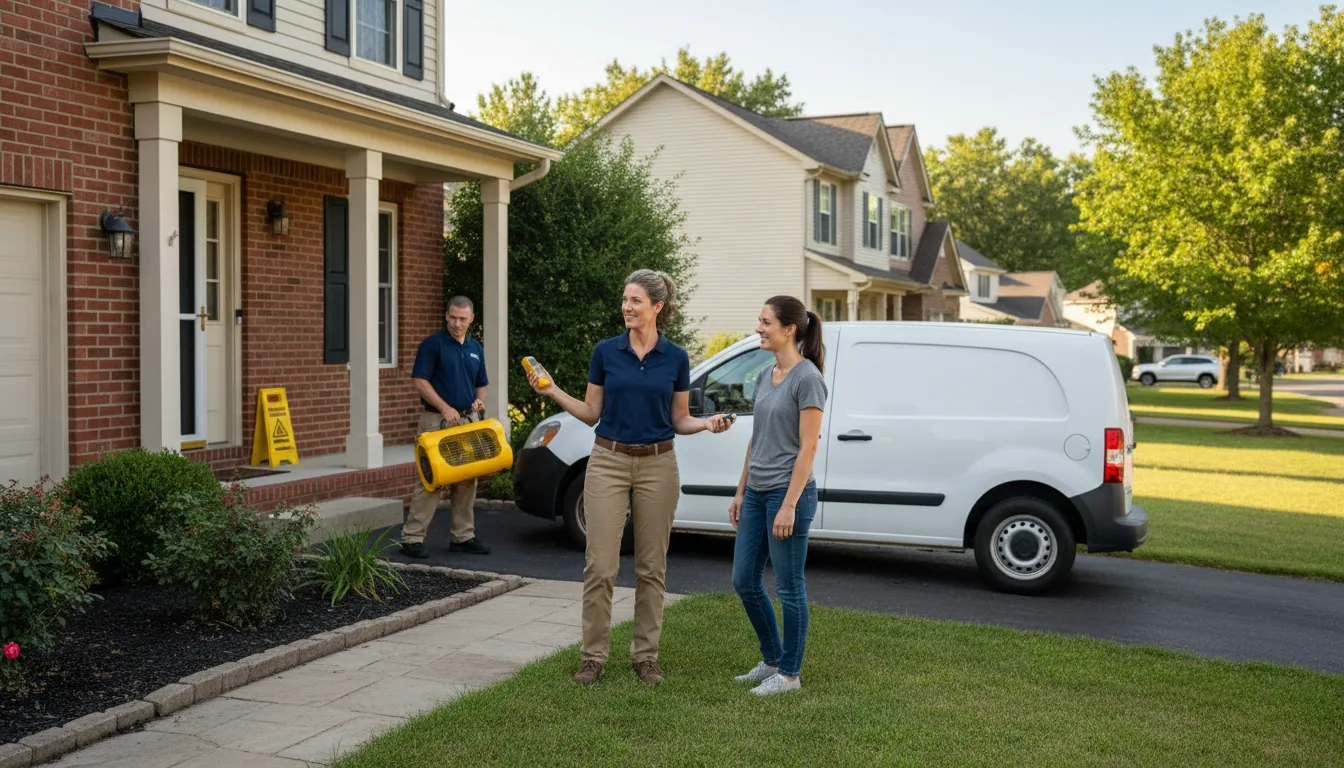 Residential water damage restoration in Locust, NC